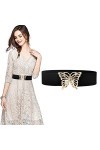 WXNPA Ceintures Femme, 1 Pièces Ceinture Elastique pour Femmes, Ceinture Extensible Vintage avec Boucle Métallisée, Ceinture 