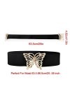 WXNPA Ceintures Femme, 1 Pièces Ceinture Elastique pour Femmes, Ceinture Extensible Vintage avec Boucle Métallisée, Ceinture 