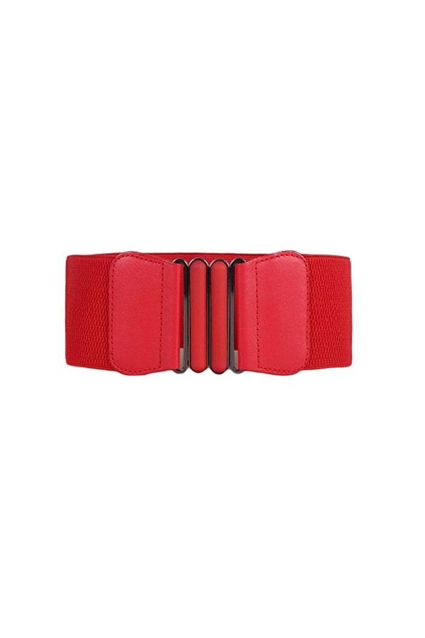 Oyccen Femmes Large Ceinture Élastique Ceintures Robes Décoration Pour Dames Filles,Rouge,Taille unique