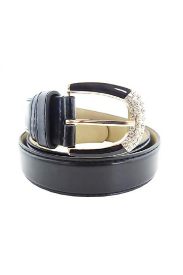 Inception Pro Infinite Ceinture pour femme - Noir - convient pour Jeans - Similicuir - Boucle - Strass - Syq - 134