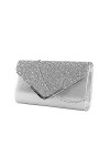 Minicloss Pochettes Enveloppe Sac de soirée avec chaîne pour femme, pochettes et Clutches Glitter Enveloppe Sac à Main avec c