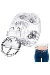 Aieraczy Ceinture Femme Fille Transparent, Œillets Transparents Ceinture, PVC Mode Trou Unique Ceinture Femmes pour Filles, J