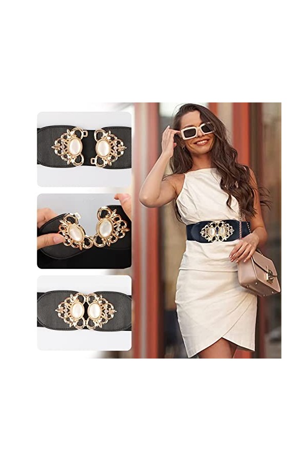 2 PCS Ceinture Elastique Ceinture Robe Ceinture Elastique Femme Ceinture Large Elastique Ceinture Femme Robe Ceinture Pour Ro