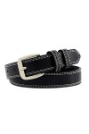 Porbbow Femmes rétro boucle ardillon ceinture dames en cuir PU ceinture classique tenue décontractée ceintures Noir