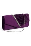 BLACKCUP Pochette élégante pour femme - Avec strass - Pochette de soirée - Pour mariage, bal, Noir