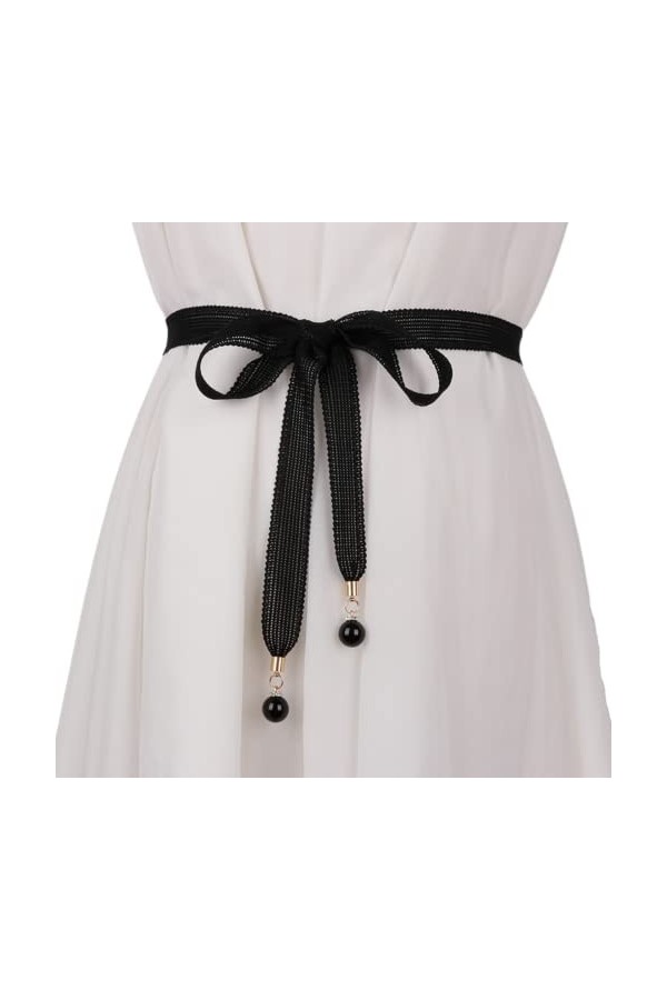 CHENGZI Ceinture tendance pour femme - Style chaîne tressée - Style décontracté - Fine - Pour robe de femme, b-rose