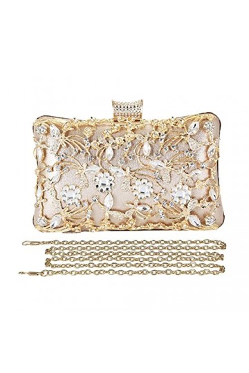 CORIOS Sac de Soirée en Strass pour Femme Pochette Mariage Sacs Fourre-Tout Sacs à Main Dépaule de Mariée Sac à Bandoulière 