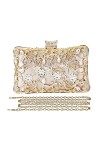 CORIOS Sac de Soirée en Strass pour Femme Pochette Mariage Sacs Fourre-Tout Sacs à Main Dépaule de Mariée Sac à Bandoulière 