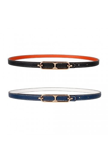 AABDTYYD Ceinture Fine en Cuir pour Femme,2 Pièces Ceinture Fine,Ceinture Fine Femme,Ceinture Femme Cuir pour Jupe Robe Pants