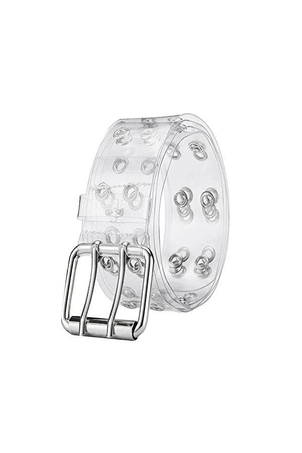 Eterspr Ceinture Transparente, Veinture PVC Transparente, Ceinture Transparente Mode Femme, pour Femme, Adolescente, Ceinture