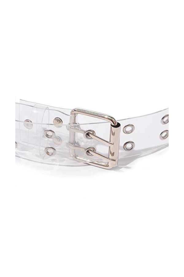 Eterspr Ceinture Transparente, Veinture PVC Transparente, Ceinture Transparente Mode Femme, pour Femme, Adolescente, Ceinture