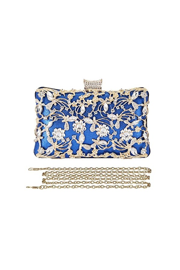 CORIOS Sac de Soirée en Strass pour Femme Pochette Mariage Sacs Fourre-Tout Sacs à Main Dépaule de Mariée Sac à Bandoulière 