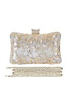 CORIOS Sac de Soirée en Strass pour Femme Pochette Mariage Sacs Fourre-Tout Sacs à Main Dépaule de Mariée Sac à Bandoulière 