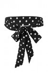 TeeYee Ceinture Satin Obi Ceinture classique pour femme Fille 170cm polka noir, L 