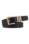 BBHKKL Ceinture en Faux Cuir avec Double Anneau Torique Ceinture en Cuir PU Souple pour Femme Fille Dame 6 