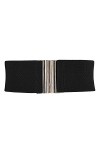 GRACE KARIN Ceinture extensible large pour femme avec boucle en métal, Noir , S