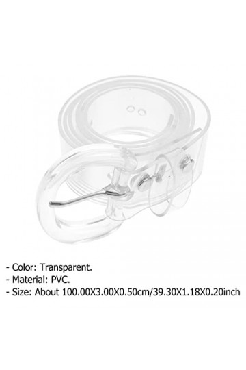 TENDYCOCO Ceinture Transparente Pour Femme Ceinture Transparente À Boucle Circulaire