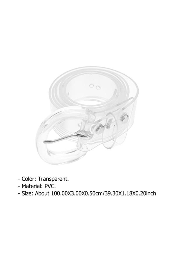 TENDYCOCO Ceinture Transparente Pour Femme Ceinture Transparente À Boucle Circulaire