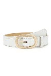 BBHKKL Ceinture en Faux Cuir avec Double Anneau Torique Ceinture en Cuir PU Souple pour Femme Fille Dame 3 