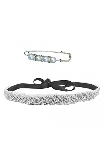 BEIIEB 1 ceinture de mariée avec 1 boucle élastique, ceinture de mariée, ceinture de mariage, fête, robe de demoiselle dhonn