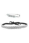BEIIEB 1 ceinture de mariée avec 1 boucle élastique, ceinture de mariée, ceinture de mariage, fête, robe de demoiselle dhonn