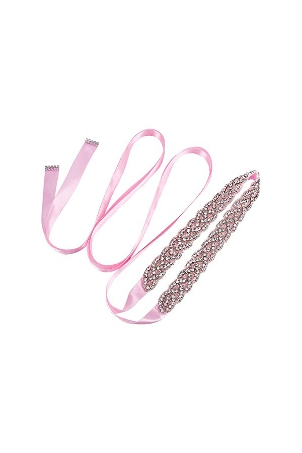 nbeads Ceinture de Mariée en Strass, Ceinture de Demoiselle DHonneur Cristal Ceintures Mariage Réglables Ceinture de Robe Sc