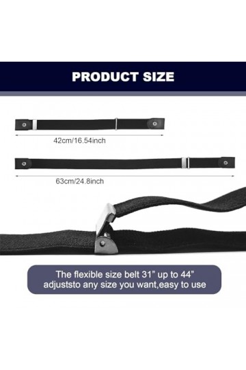 SKHAOVS 4 PCS Ceintures Hommes Femmes Ceinture Élastique Ceinture Réglable Ceinture Sans Boucle Invisible Ceintures Unisexe C