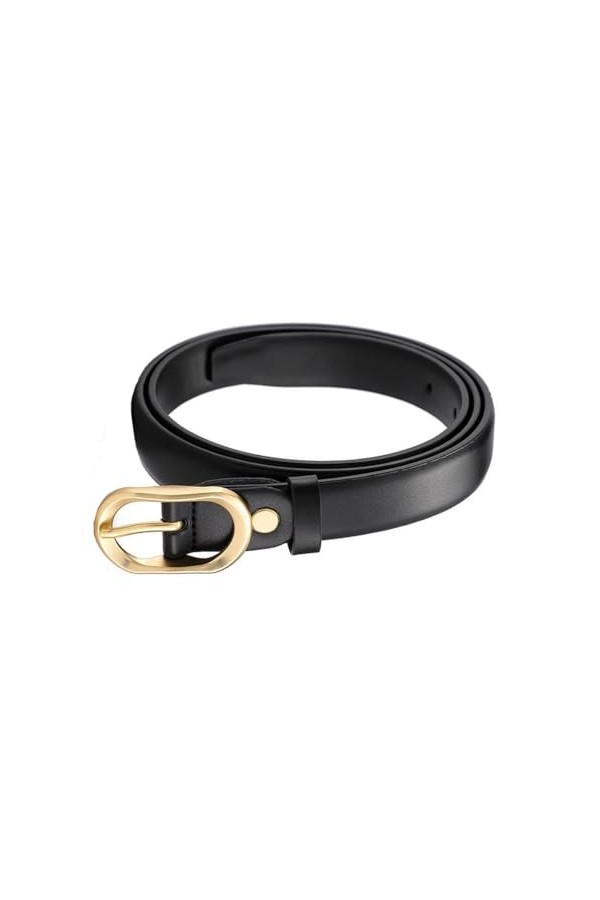 CCAIPU Ceinture pour Femmes, Ceinture en Cuir avec Boucle en Alliage Or Ceintures pour Femmes pour Jeans et Pantalons habillé