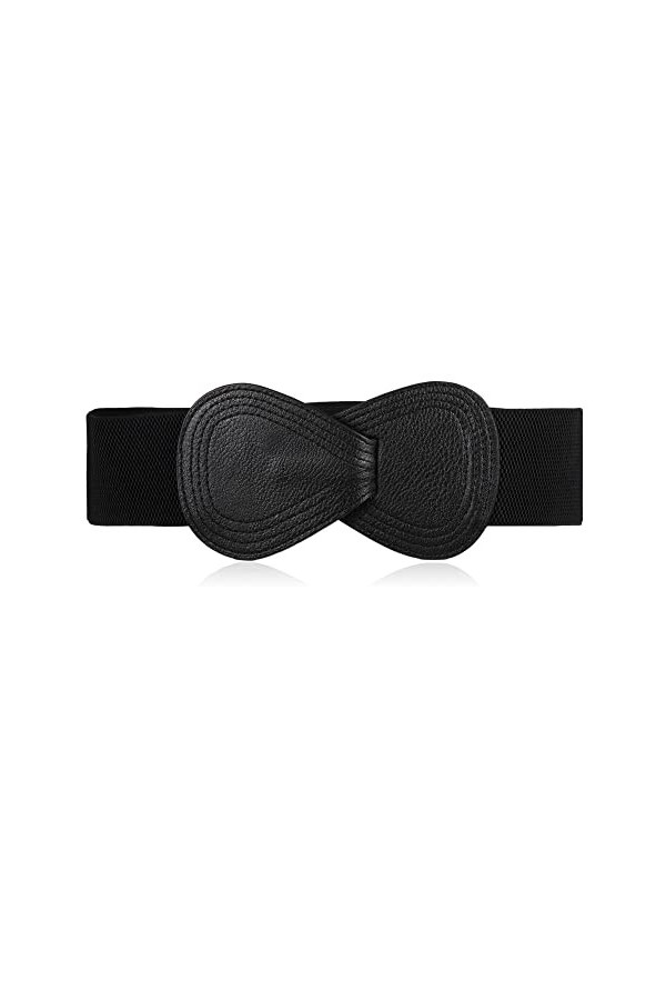 worahroe Ceinture élastique extensible pour femme - Largeur : 5,7 cm - Ceinture large réglable - Ceinture extensible pour rob