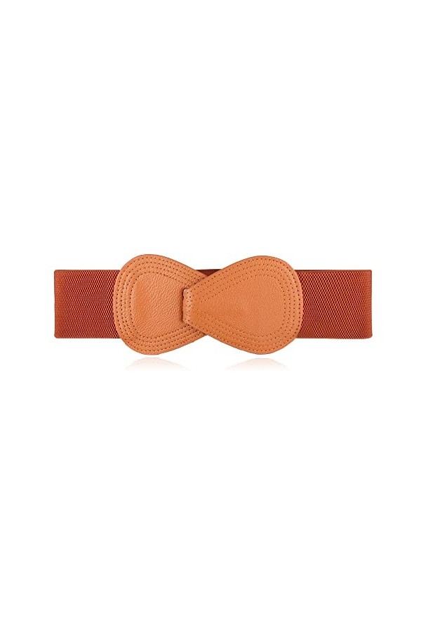 worahroe Ceinture élastique extensible pour femme - Largeur : 5,7 cm - Ceinture large réglable - Ceinture extensible pour rob