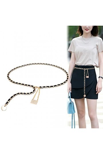 K-STH Chaîne de taille fine en métal pour femmes, filles et femmes, chaîne de taille réglable en métal pour robes, jupes, che