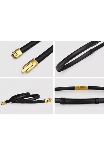 Oyccen Ceintures en Cuir Réglables Femme Ceinture Fine Dames Sangle de Taille pour Robes Jeans Chemises