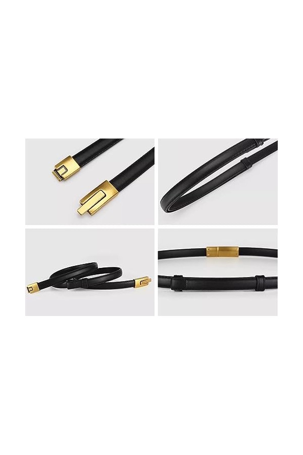 Oyccen Ceintures en Cuir Réglables Femme Ceinture Fine Dames Sangle de Taille pour Robes Jeans Chemises