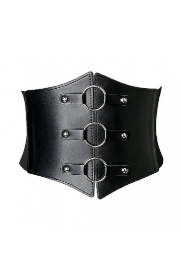 Oyccen Élastique Ceinture Large pour Femmes Corset en PU Cuir Extensible Ceintures de Robes Chemises