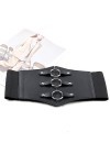 Oyccen Élastique Ceinture Large pour Femmes Corset en PU Cuir Extensible Ceintures de Robes Chemises