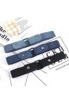 SJBAUTYO 3 Pièces Ceinture Femme Homme Ceinture sans Boucle Élastique Invisible Ceinture pour Jeans Pantalon Robe Ceinture Un