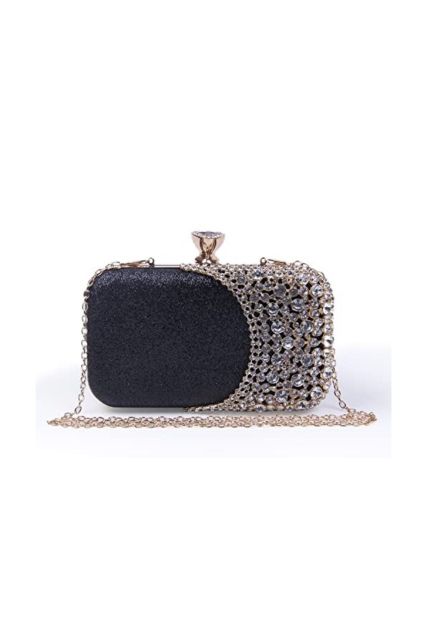 EVEOUT Pochettes et Clutches pour Femmes Scintillant Strass Sac à Main de soirée Sacs à bandoulière Pochettes de mariée Bours