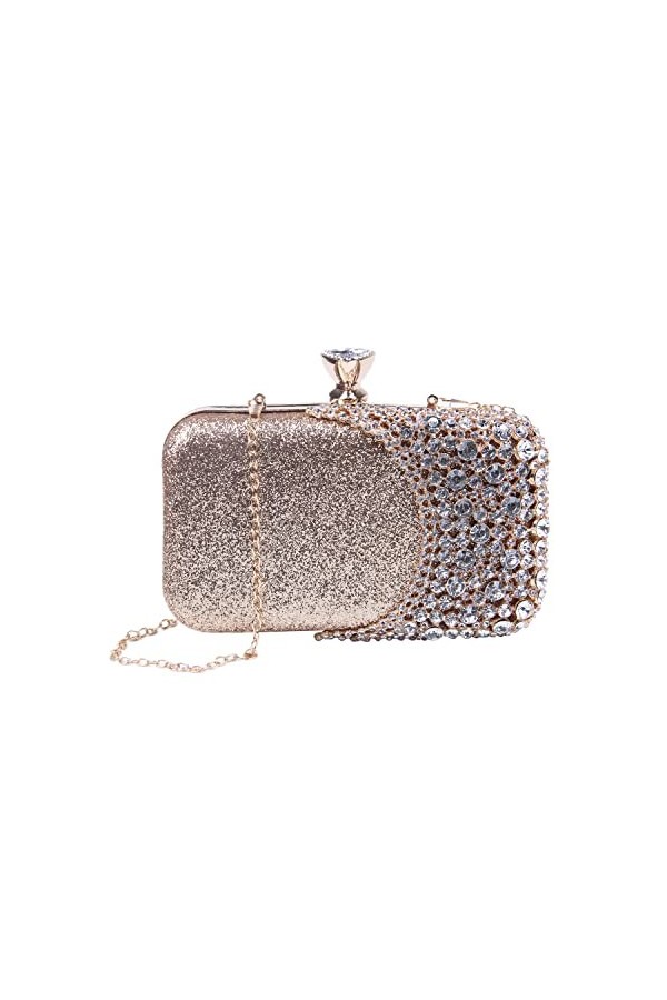 EVEOUT Pochettes et Clutches pour Femmes Scintillant Strass Sac à Main de soirée Sacs à bandoulière Pochettes de mariée Bours