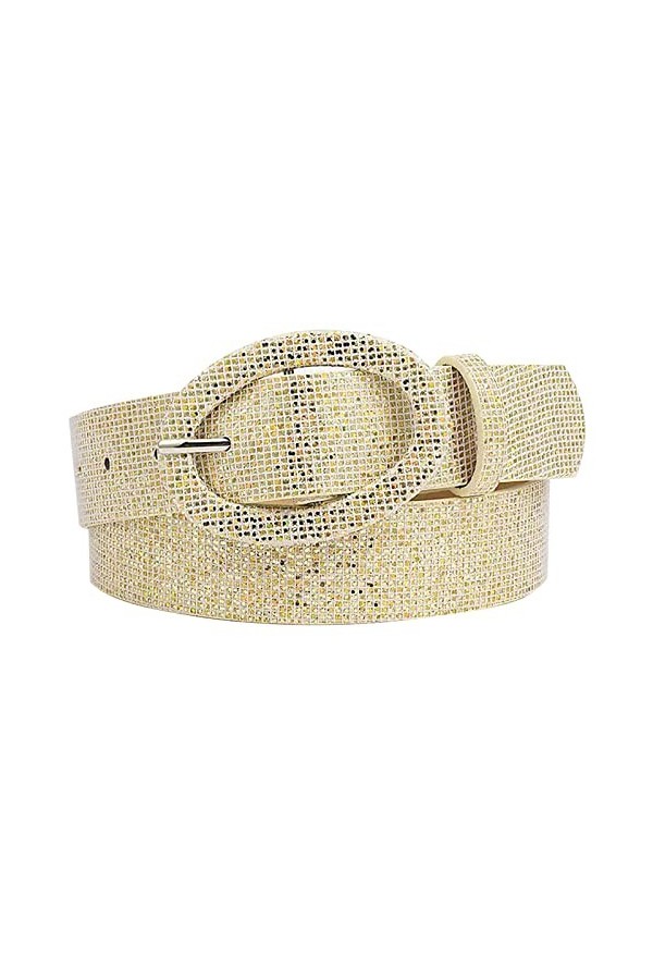 CCAIPU Cintura da donna - 106X3.5CM, finiture in strass e fibbia regolabile or 