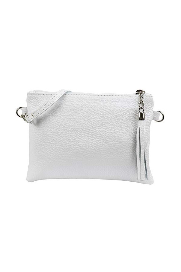 SH Leder - Anny G248 - Sac à bandoulière - En cuir véritable - 22 x 15 cm, or, Small