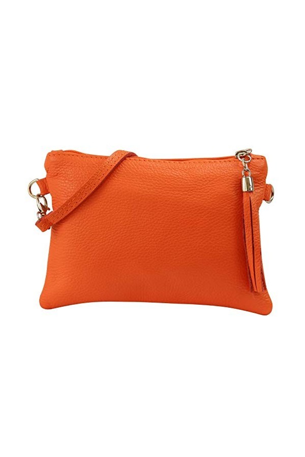 SH Leder - Anny G248 - Sac à bandoulière - En cuir véritable - 22 x 15 cm, or, Small