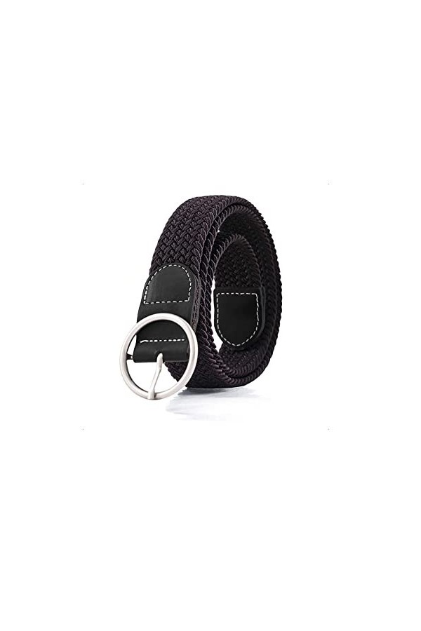 KONFEN Ceinture Elastique Femme Tresse, Ceinture Taille Tressée pour Femme, Tissu Ceinture Pantalon, Stretch Belt avec Boucle