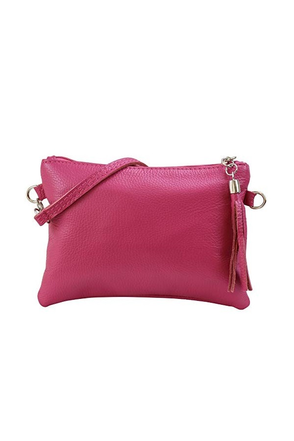 SH Leder - Anny G248 - Sac à bandoulière - En cuir véritable - 22 x 15 cm, or, Small