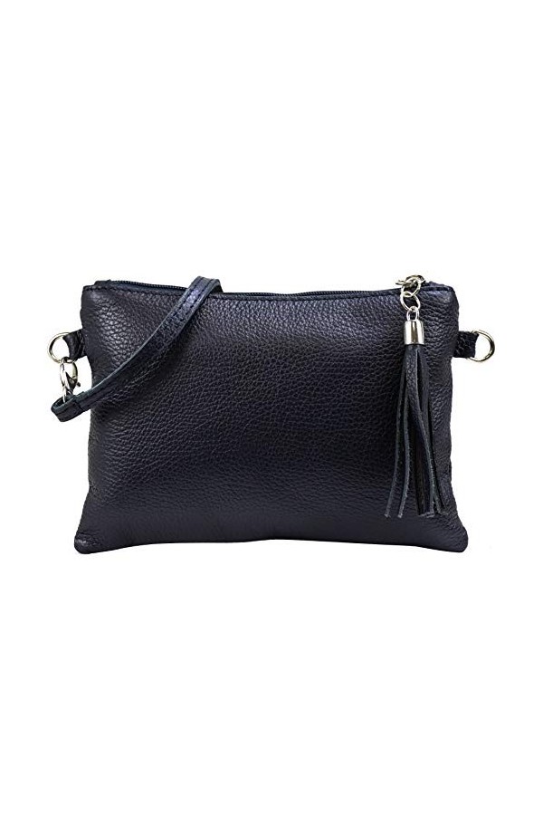 SH Leder - Anny G248 - Sac à bandoulière - En cuir véritable - 22 x 15 cm, or, Small