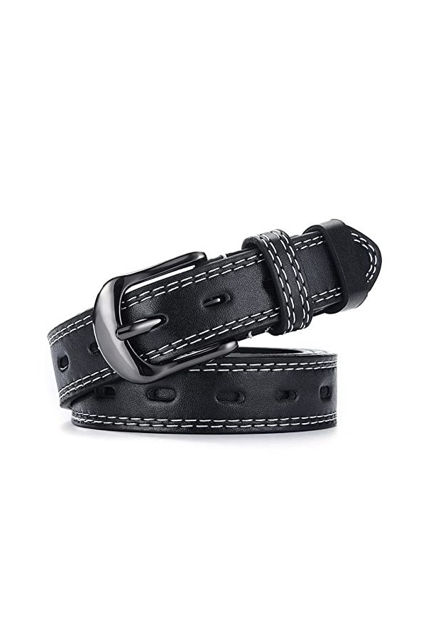 AABDTYYD Ceinture en Cuir Femme pour Jean,Ceinture Femme Cuir,Mesdames Ceinture en Cuir Pour les Femmes Filles Jeans Pantalon