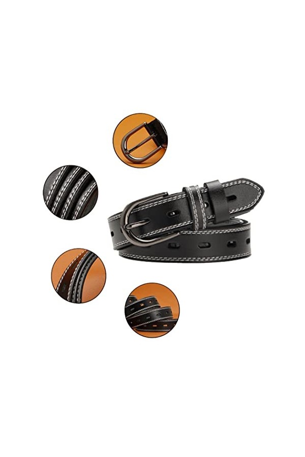 AABDTYYD Ceinture en Cuir Femme pour Jean,Ceinture Femme Cuir,Mesdames Ceinture en Cuir Pour les Femmes Filles Jeans Pantalon