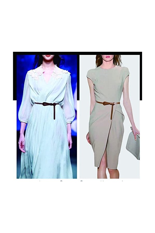 Porbbow femmes ceinture décoration pull jupe manteau rétro ceinture femmes mode ceinture mince noir