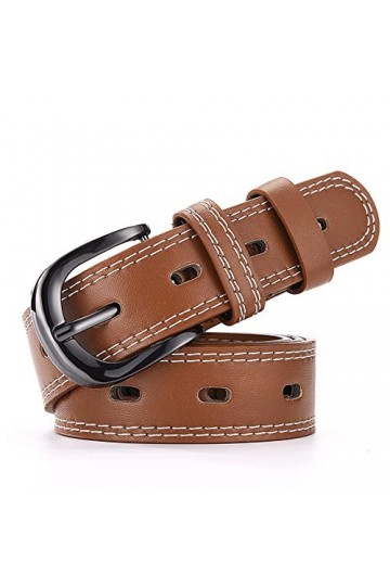 AABDTYYD Ceinture Femme Cuir,Ceinture en Cuir Femme pour Jean,Mesdames Ceinture en Cuir Pour les Femmes Filles Jeans Pantalon