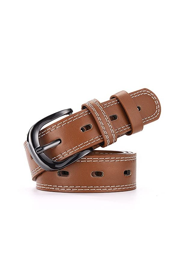 AABDTYYD Ceinture Femme Cuir,Ceinture en Cuir Femme pour Jean,Mesdames Ceinture en Cuir Pour les Femmes Filles Jeans Pantalon