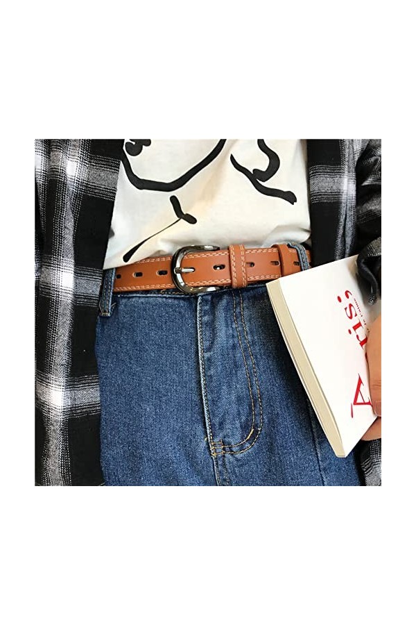 AABDTYYD Ceinture Femme Cuir,Ceinture en Cuir Femme pour Jean,Mesdames Ceinture en Cuir Pour les Femmes Filles Jeans Pantalon